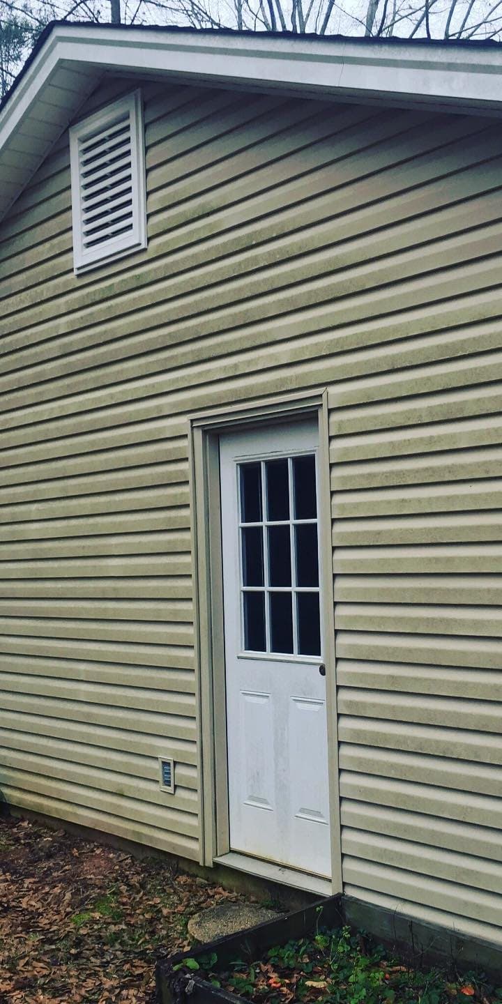 Before — algae, mildew and dirt buildup